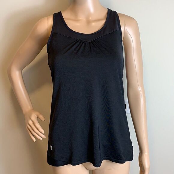 Athleta tank black sleeveless activewear top size S - Picture 1 of 10